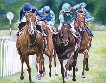 Sport Painting - yxr012eD11 impressionism sport horse racing
